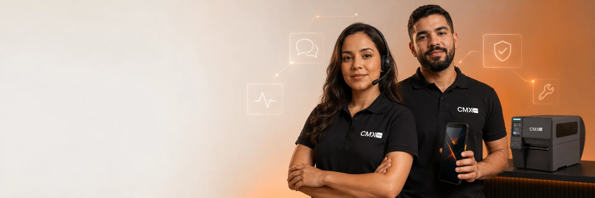 Equipe de suporte CMX Supply